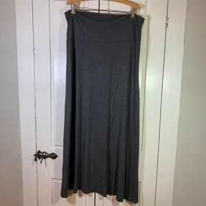 Popana Maxi Skirt Womens Plus Size 3X Comfy Knit‎ Lounge Casual Everyday Gray